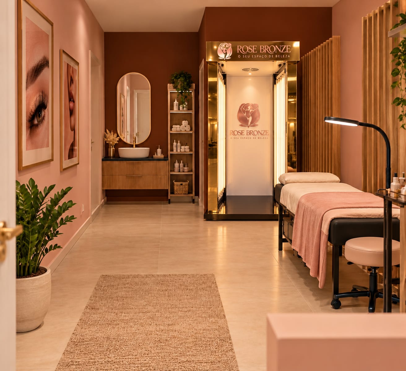 Cabine vertical de bronzeamento Rose Bronze